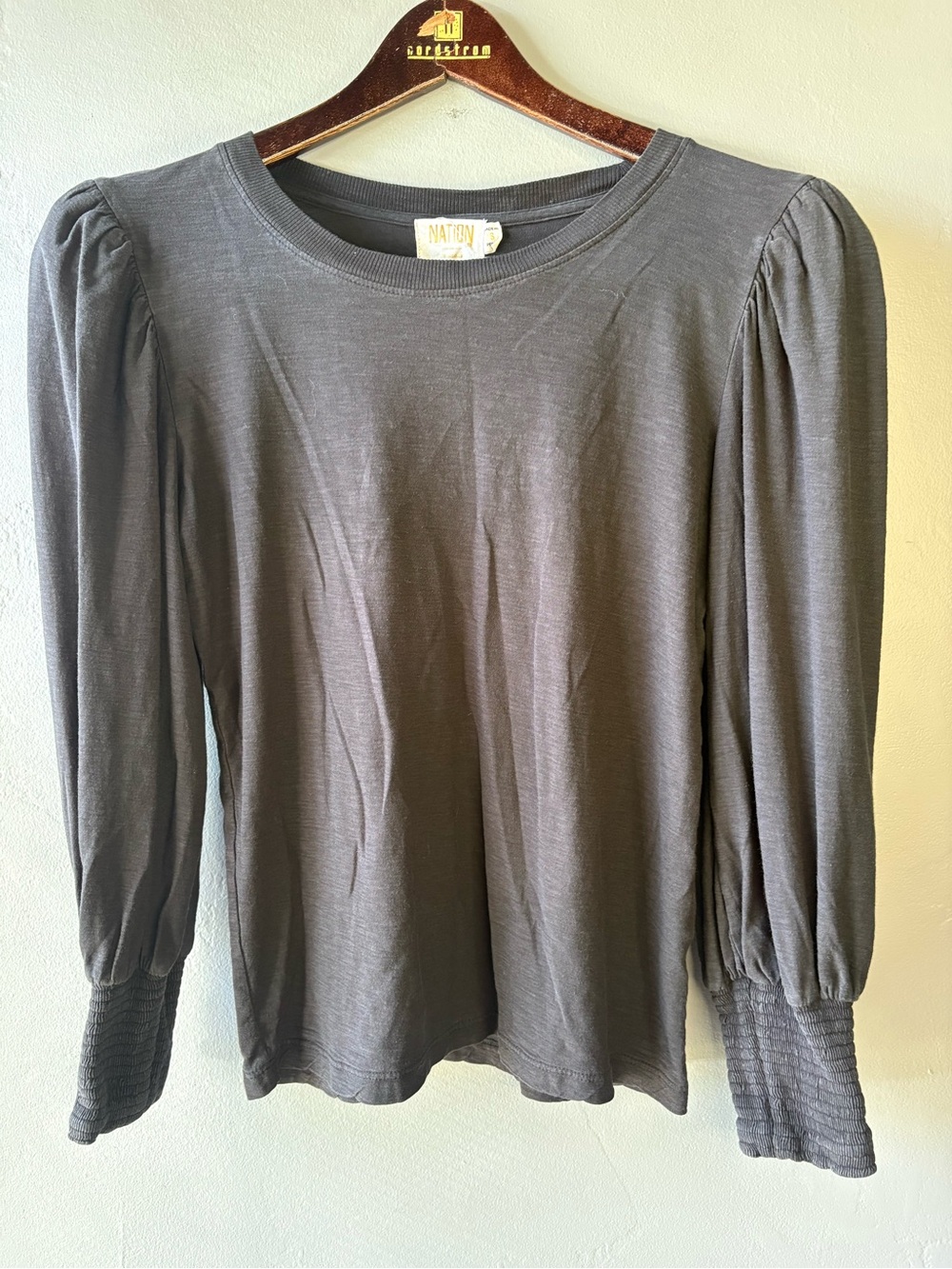 Nation LTD Loren Smocked Peasant T-Shirt - Size S